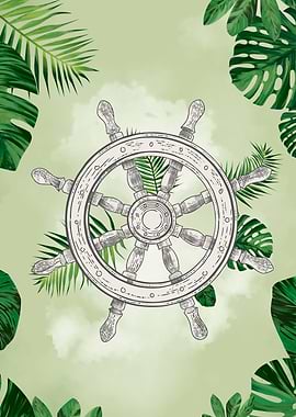 Steering wheel - floral