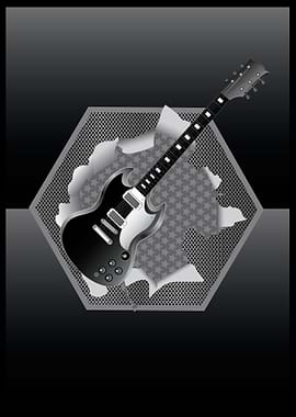 black guitar