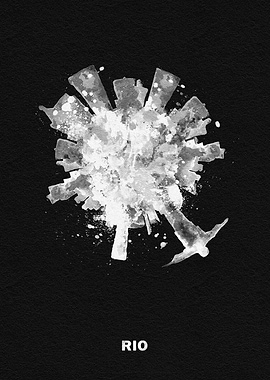 Rio Skyline Painting