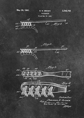 1939 patent art Brown Toothbrush