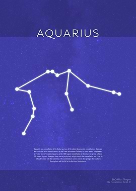 Aquarius The Constellations Series 01 Minimalist