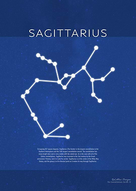 Sagittarius Constellation Minimalist Series 13