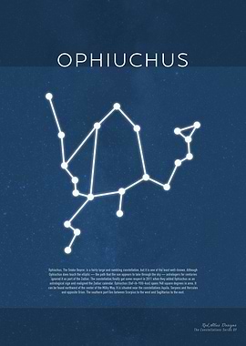 Ophiuchus The Constellations Minimalist Series 09