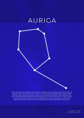 Auriga The Constellations Minimalist Series 27