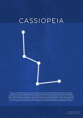 Cassiopeia The Constellations Minimalist Series 28