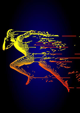 Art concept of a running man