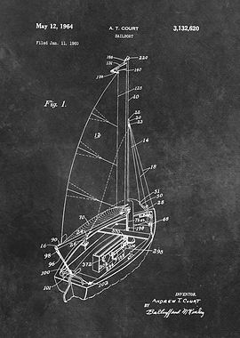 patent art Court Sailboat