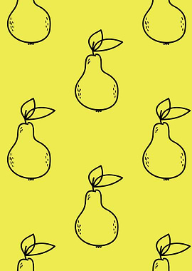 Cute Hand Drawn Pears Illustration