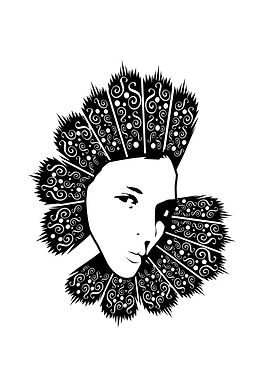 Flower girl, Abstract background