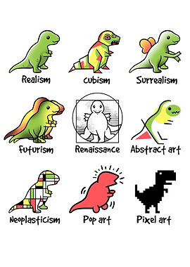 T-rex art styles