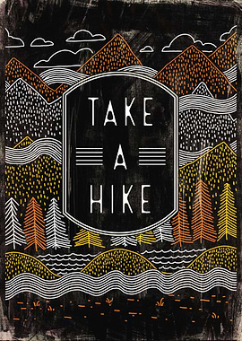 Take a Hike Hiking Art