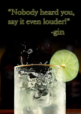 Funny gin poster