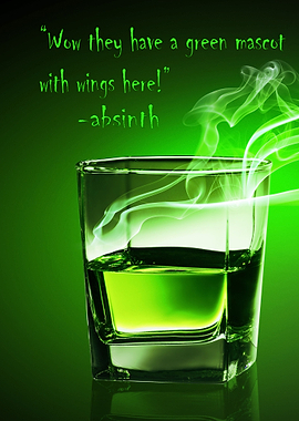 Absinth funny bar poster