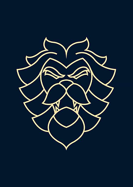 Minimalist Lion (White Color)