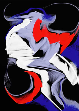 abstract face drawing