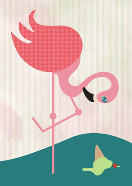 Flamingo had an ice cream