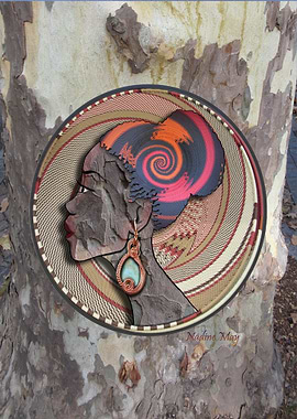 African 3D Woman Profile