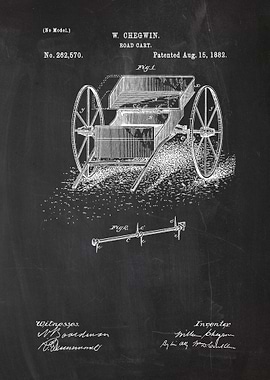 1882 Road Cart - Patent Drawing
