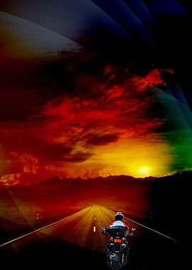 Travelling to the sunset