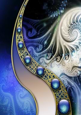 Abstract Blue Fractels