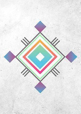 Abstract geometric indigenous symbol