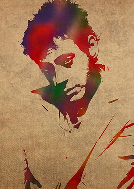 Robert Downey Jr Watercolor Portrait