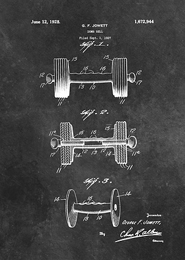 patent art Jowett Dumb bel