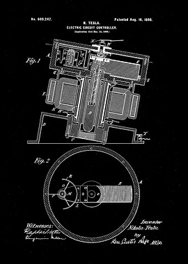 patent Tesla electric con