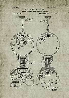 1885 Stem-Winding and Setting Watch - Patent