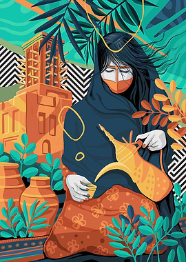 Emirati Girl art of hospit