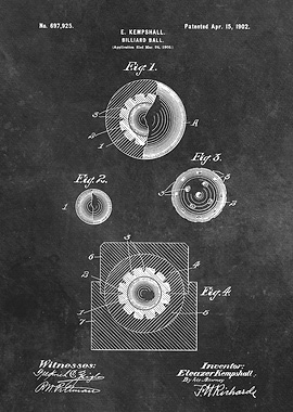 Kempshall 1902 Billiard ba