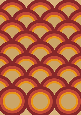 retro pattern circles