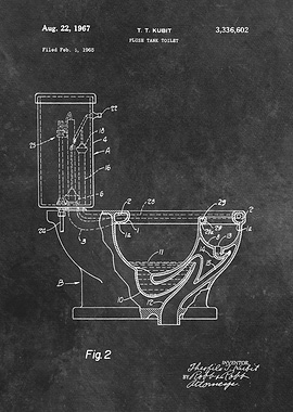 Kubit 1967 Flush tank toil
