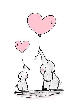 Elephant Baby And Mother