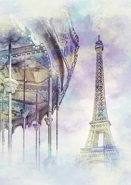 WATERCOLOR Typical Paris