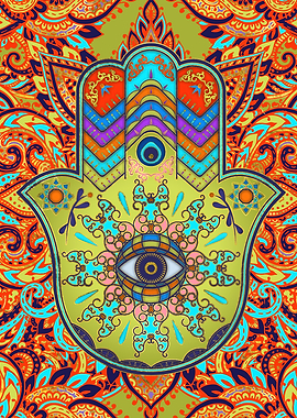 Colorful Hamsa Hand