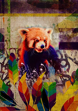 Red Panda Abstract