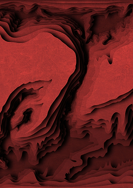 Red Landscape top view