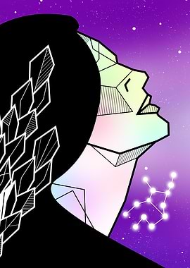 Virgo woman geometric