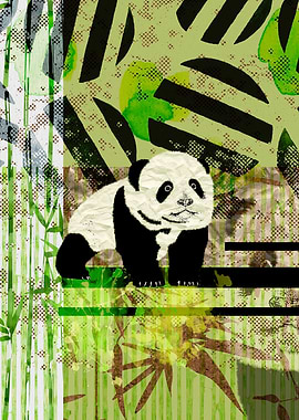 Panda Cub Abstract