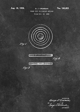 patent Crosman Poker chip