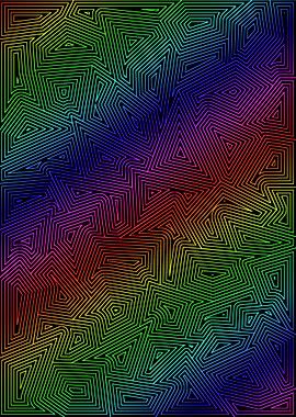 Rainbow on Black Line