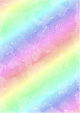 Rainbow on White Line