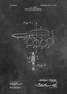 patent Rand Oyster shuckin