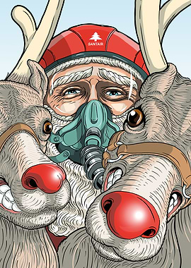 Santa Claus combat pilot