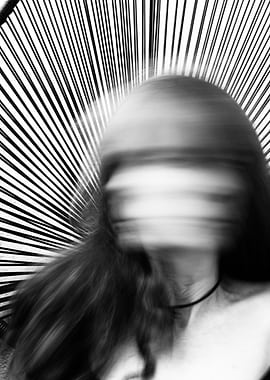 Woman hiding in dream.