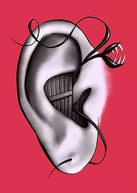 Ear Monster Weird Art