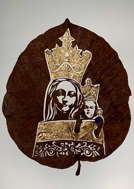 Lady of Loreto. Leaf cut.