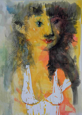 woman62.arrilic,ink,pastel