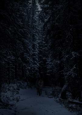 Ware Wolf Glowing Eyes